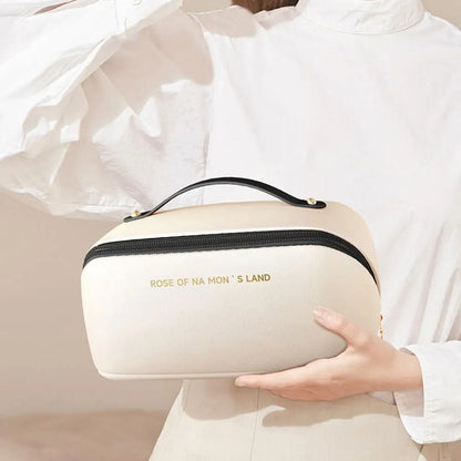 Pu Fashion Women Pillow Cosmetic Bag Large Capacity Makeup Travel Organizer Bags Portable Tote Square Wash Storage Zipper Bag